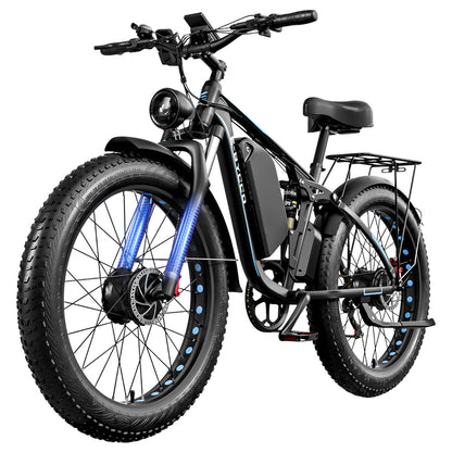 E&#183;Bycco EB7Pro Electric Bike, 2*1000W Motor, 52V 23Ah Battery, 20*4.0 inch Fat Tire, 55km/h Max Speed, 130km Max Range, Hydraulic Disc Brakes, Full Suspension System, Shimano 7-Speed