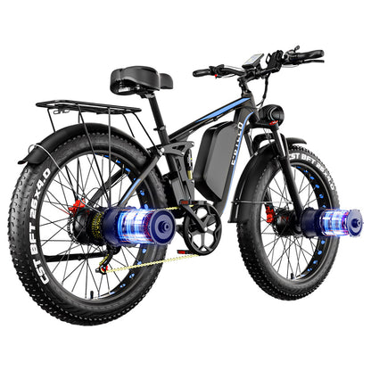 E&#183;Bycco EB7Pro Electric Bike, 2*1000W Motor, 52V 23Ah Battery, 20*4.0 inch Fat Tire, 55km/h Max Speed, 130km Max Range, Hydraulic Disc Brakes, Full Suspension System, Shimano 7-Speed