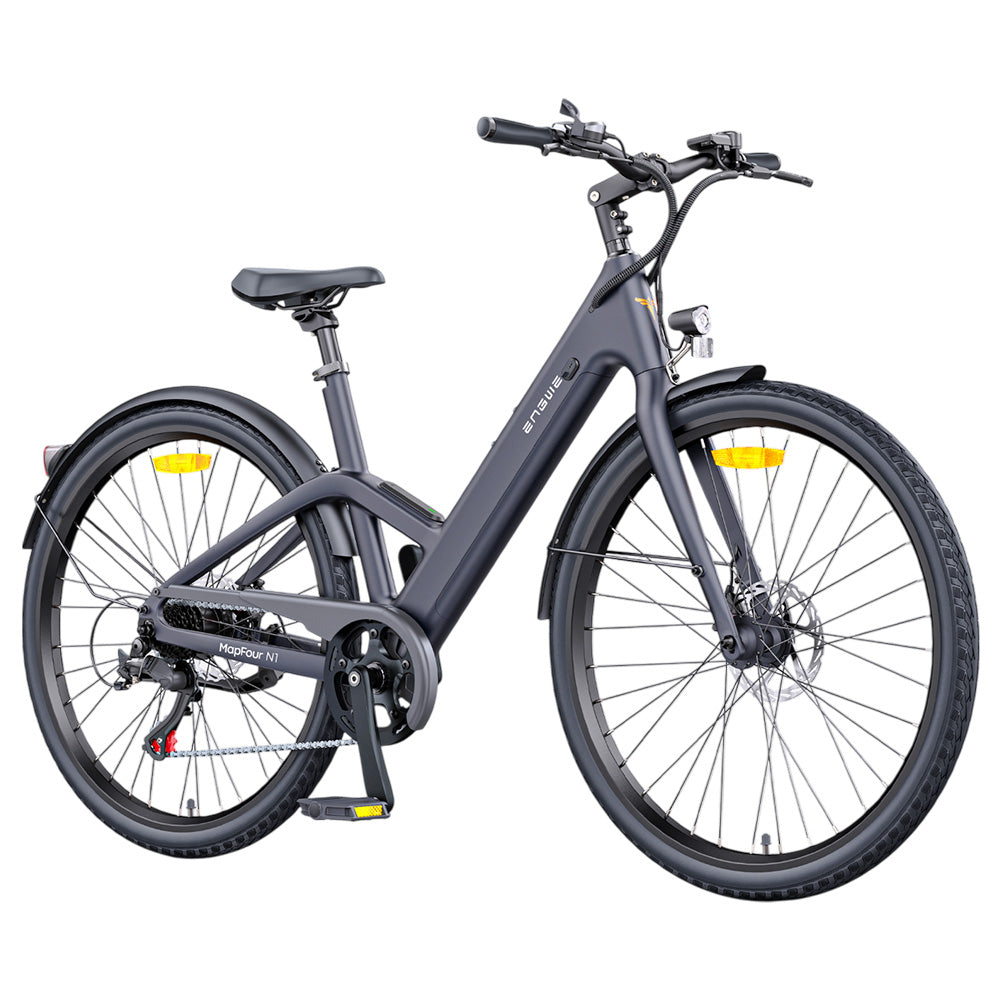 ENGWE MapFour N1 Air ST Electric Bike, 250W Motor, 36V 10Ah Battery, 700*38C Spoke Tires, 25km/h Max Speed, 100km Range, Front &amp; Rear Mechanical Disc Brake, Shimano 7-speed, Torque Sensor, LCD Color Display - Black
