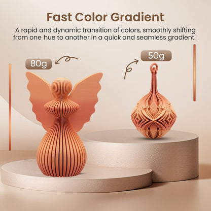 ERYONE High Speed Matte Gradient PLA Filament 1kg, Golden &amp; Red