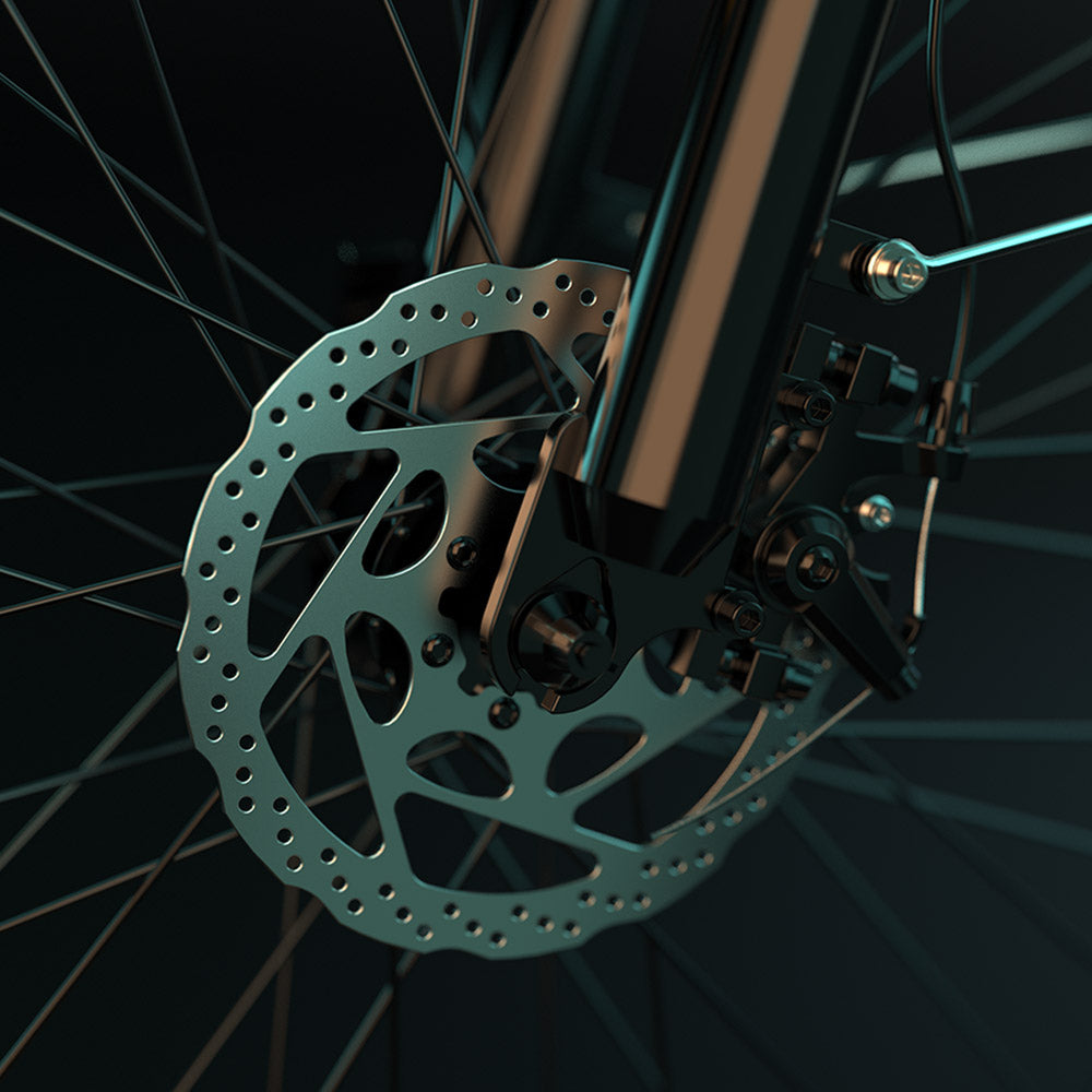 ESKUTE M100 Electric Bike, 250W Brushless Motor, 36V 10.4Ah Removable Battery, 27.5*1.95&quot; Tires, 25km/h Max Speed, 30-55km Range, Disc Brakes, SHIMANO 7-speed, Front Suspension - Silver