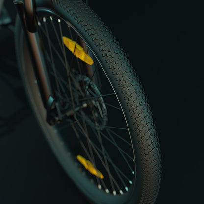 ESKUTE M100 Electric Bike, 250W Brushless Motor, 36V 10.4Ah Removable Battery, 27.5*1.95&quot; Tires, 25km/h Max Speed, 30-55km Range, Disc Brakes, SHIMANO 7-speed, Front Suspension - Silver