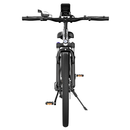 ESKUTE M100 Electric Bike, 250W Brushless Motor, 36V 10.4Ah Removable Battery, 27.5*1.95&quot; Tires, 25km/h Max Speed, 30-55km Range, Disc Brakes, SHIMANO 7-speed, Front Suspension - Silver