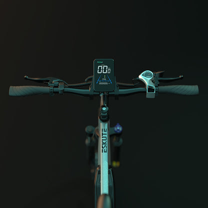 ESKUTE M100 Electric Bike, 250W Brushless Motor, 36V 10.4Ah Removable Battery, 27.5*1.95&quot; Tires, 25km/h Max Speed, 30-55km Range, Disc Brakes, SHIMANO 7-speed, Front Suspension - Silver