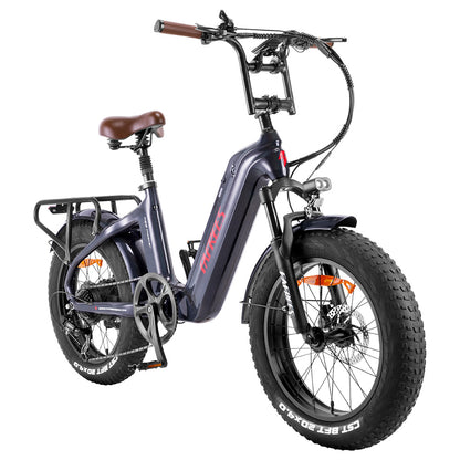 Fafrees F20 Master E-bike 20*4.0 inch Air Tire 500W Rear Drive 25km/h Max Speed 48V 22.5Ah Samsung Battery 140-160km Range Hydraulic Disc Brakes Carbon Fiber Frame - Aurora Grey