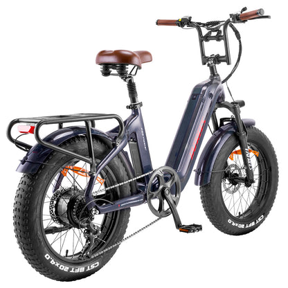 Fafrees F20 Master E-bike 20*4.0 inch Air Tire 500W Rear Drive 25km/h Max Speed 48V 22.5Ah Samsung Battery 140-160km Range Hydraulic Disc Brakes Carbon Fiber Frame - Aurora Grey