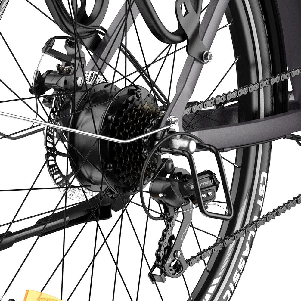 Fafrees F28 Pro 27.5&#39;&#39; Step-through City E-Bike 25Km/h 250W Motor 36V14.5Ah Embedded Removable Battery Shimano 7-Speed Gear - Black