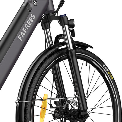Fafrees F28 Pro 27.5&#39;&#39; Step-through City E-Bike 25Km/h 250W Motor 36V14.5Ah Embedded Removable Battery Shimano 7-Speed Gear - Black