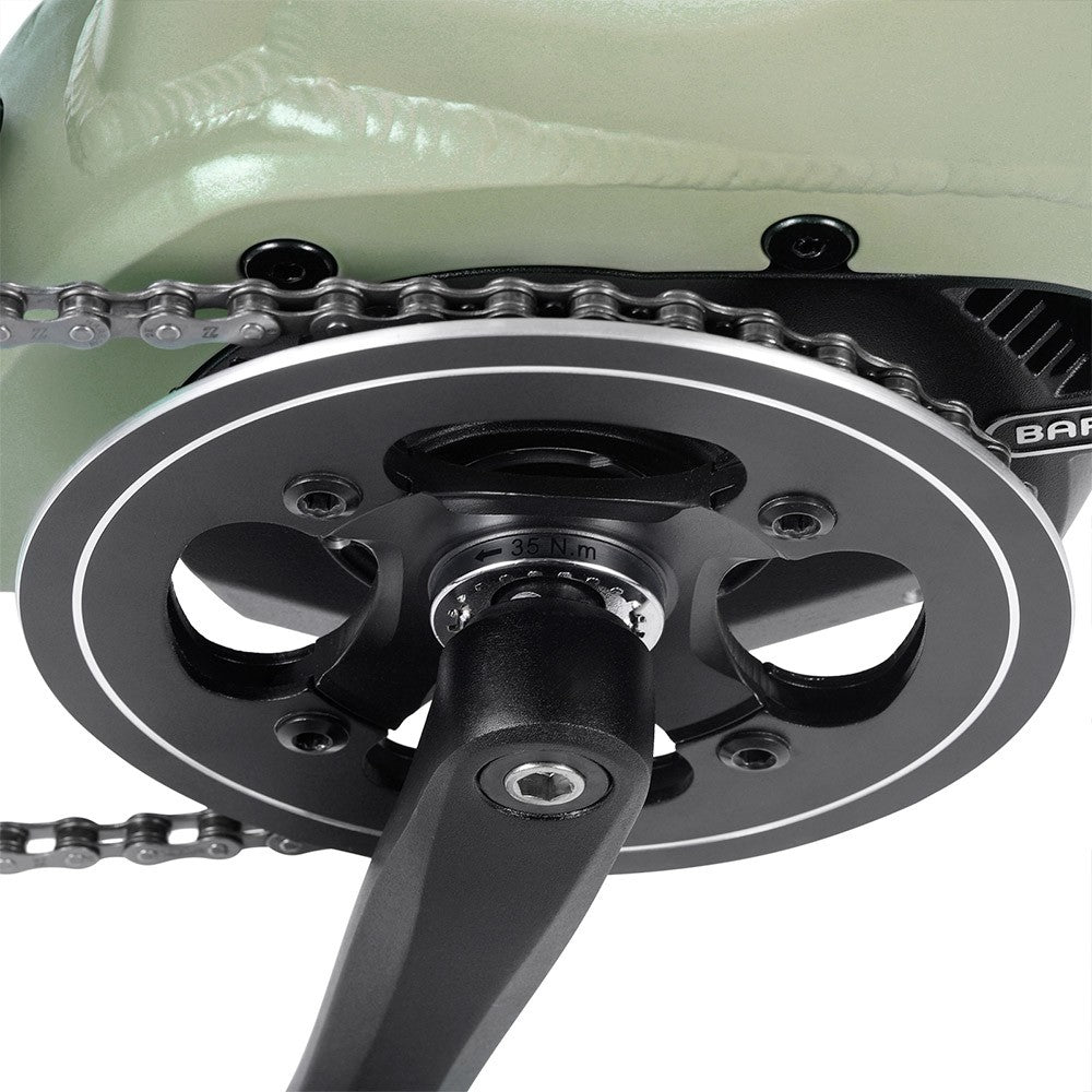 Fafrees FM9 City Electric Bike KENDA 700C*45C Tire 250W Bafang Mid-Drive Motor 25Km/h Max Speed 36V 15Ah Battery 100KM Range SHIMANO 7-Speed TEKTRO Mechanical Disc Brakes - Green