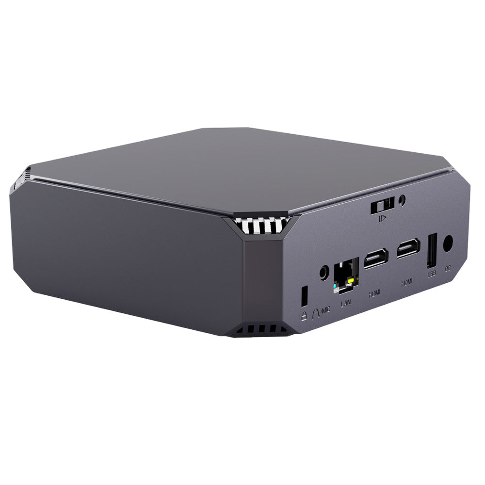 FIREBAT AK2 Mini PC, Intel N100 4 Cores Max 3.4GHz, 16GB RAM 512GB SSD, 2*HDMI 2.0 4K 60Hz Dual Screen Display, WiFi 5 Bluetooth 4.2, 2*USB 3.2 2*USB 2.0 1*LAN 1*Audio, Cooling Fan - EU Plug