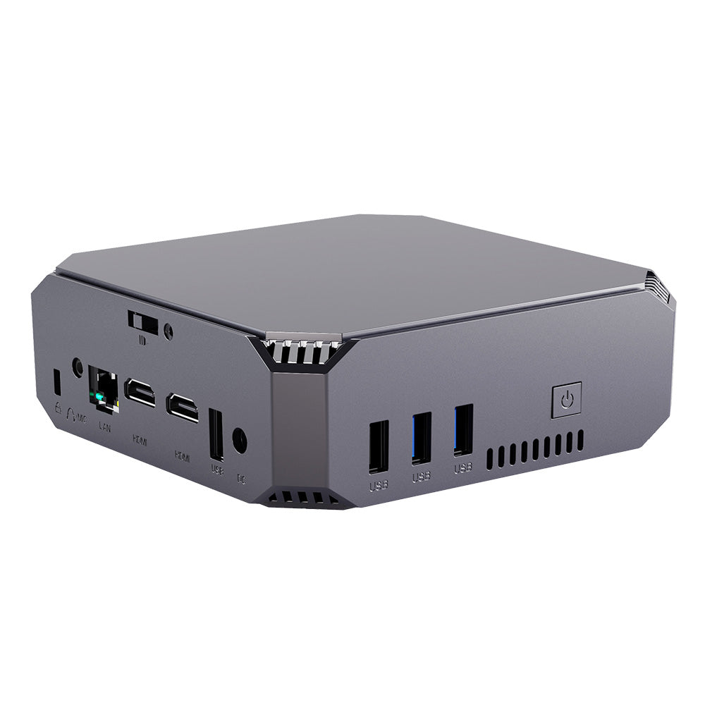 FIREBAT AK2 Mini PC, Intel N100 4 Cores Max 3.4GHz, 16GB RAM 512GB SSD, 2*HDMI 2.0 4K 60Hz Dual Screen Display, WiFi 5 Bluetooth 4.2, 2*USB 3.2 2*USB 2.0 1*LAN 1*Audio, Cooling Fan - EU Plug