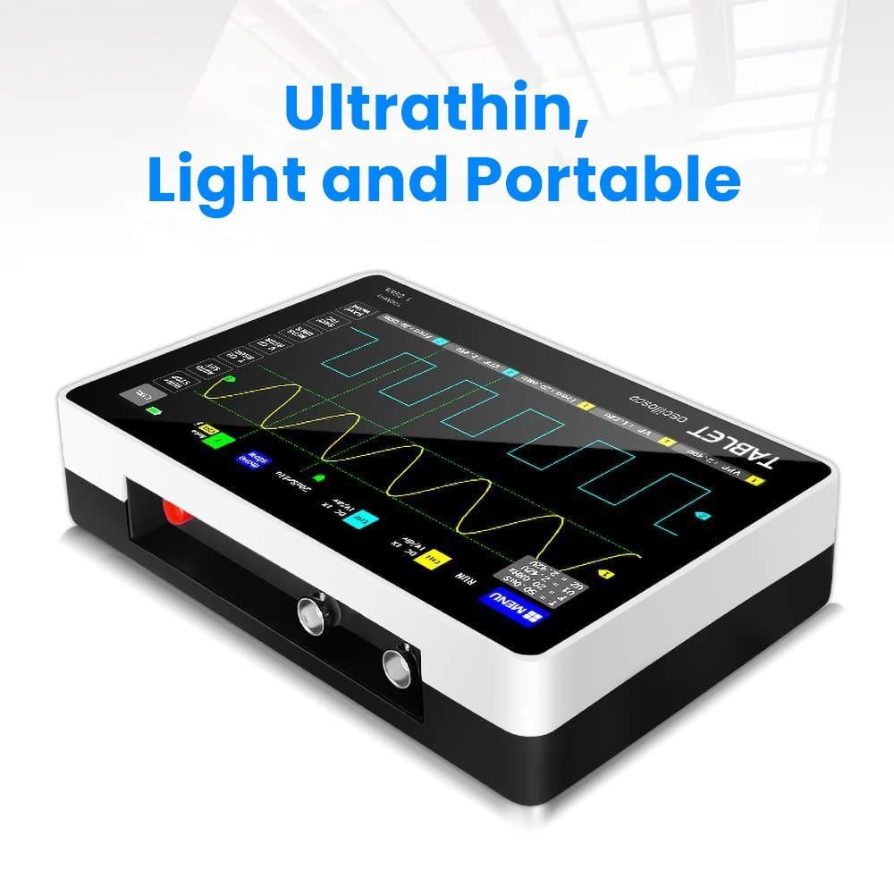 FNIRSI 1013D 7inch Tablet Oscilloscope, 2 Channels, 100MHz Bandwidth, 1GSa/s Sampling - US Plug