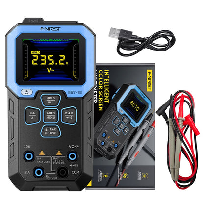 FNIRSI DMT-99 Handheld Digital Multimeter, 10000 Counts, 1000V 10A True RMS, Auto Range, AC DC Voltage Tester, NCV Measures, 1500mAh Rechargeable Battery