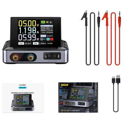 FNIRSI DPS-150 DC Power Supply Variable, 30V 5A  Adjustable, 150W Power, 4-Digit IPS Display, 90 Degree Flip Degin, &lt;20mV Power Ripple, PD/QC/DC Input, PC Programmable Switching