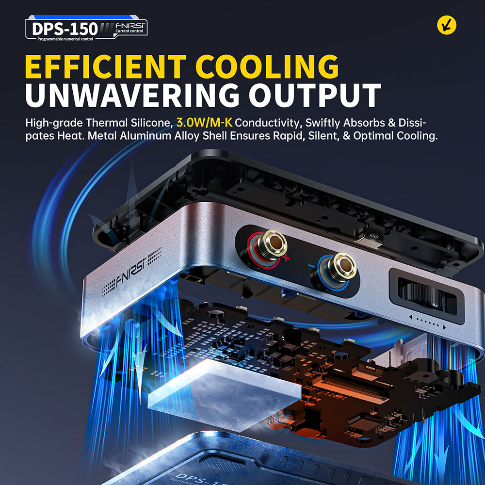 FNIRSI DPS-150 DC Power Supply Variable, 30V 5A  Adjustable, 150W Power, 4-Digit IPS Display, 90 Degree Flip Degin, &lt;20mV Power Ripple, PD/QC/DC Input, PC Programmable Switching