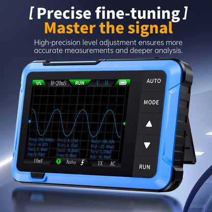 FNIRSI DSO510 2in1 Digital Oscilloscope, DDS Signal Generator, 2.8-inch Display, 10MHz Bandwidth, 48MS/s Sampling Rate, Auto/Normal/Single Trigger Mode