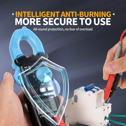 FNIRSI MC40 Digital Clamp Meter, 6000 Counts True RMS, Auto Range, 600A Current Measure