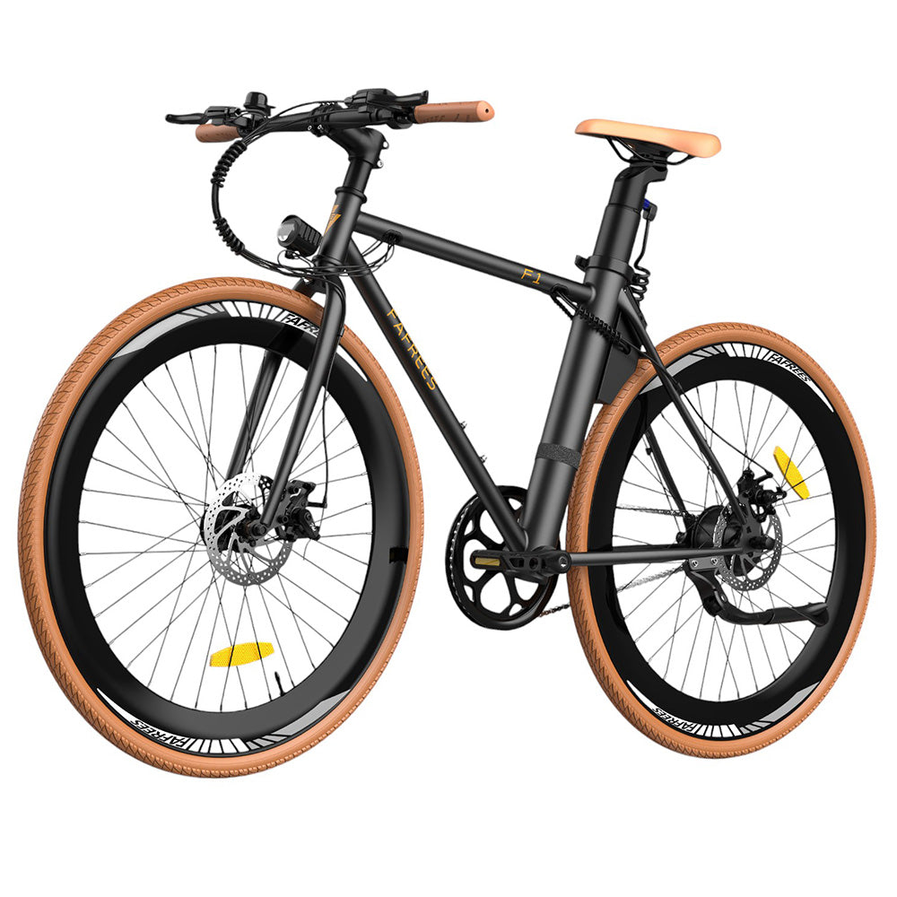 Fafrees F1 Electric Bike, 250W Motor, 36V 10AH Battery, CST 700C*38C Tires, 25km/h Max Speed, 90km Max Range, Dual Mechanical Disc Brakes - Orange Black