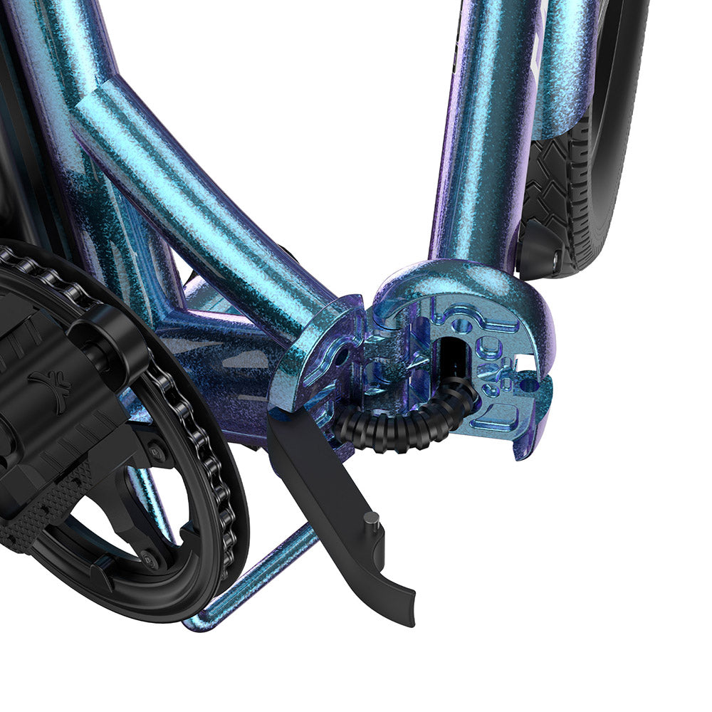 Fafrees F20 Lasting Electric Bike, 250W Motor, 36V 18.2Ah Battery, 20*1.95&quot; Tires, 25km/h Max Speed, 120km Max Range, Mechanical Disc Brakes, SHIMANO 7 Speed - Radiant Teal