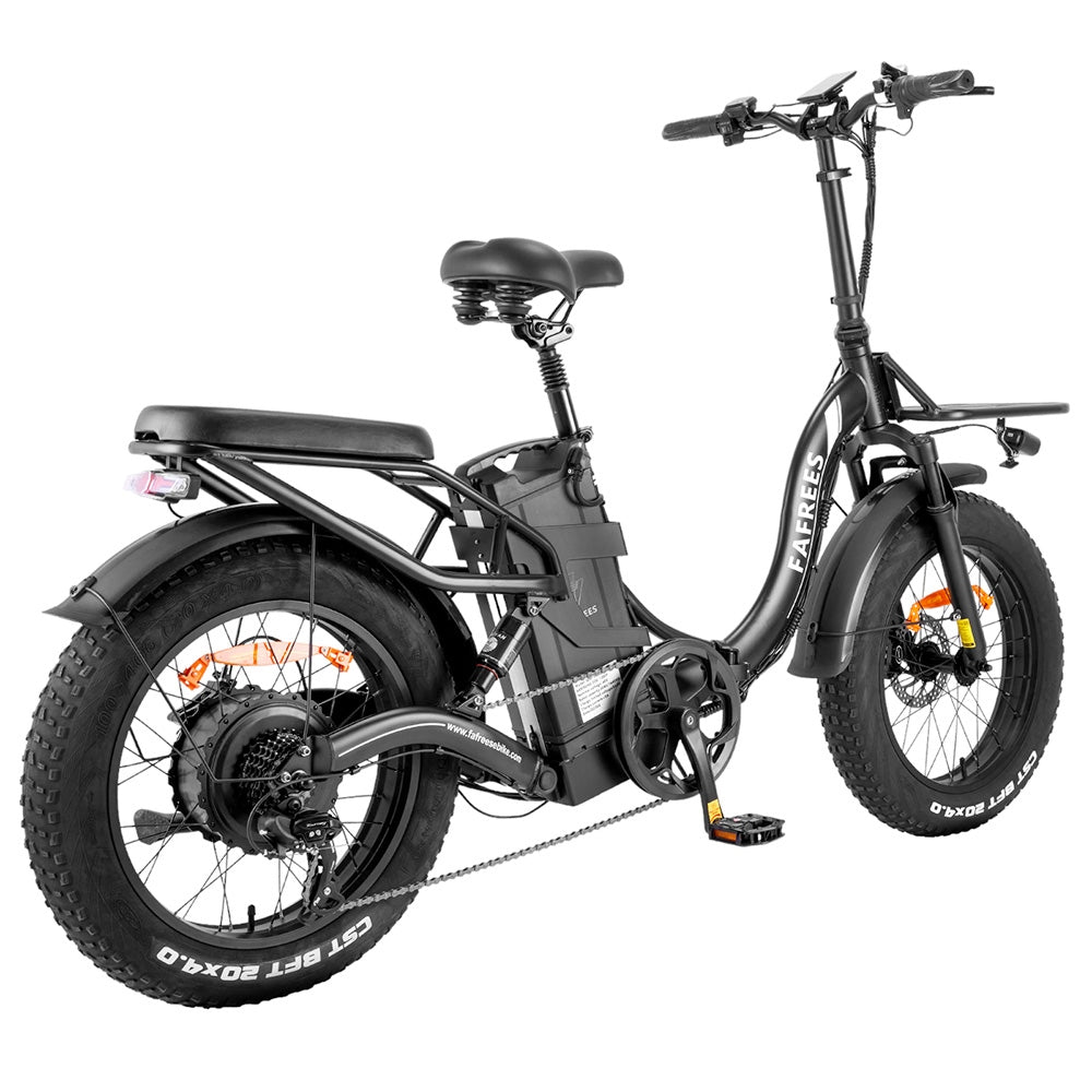 Fafrees F20 X-Max Electric Bike 20*4.0 inch Fat Tire 750W Brushless Motor 48V 30AH Battery 25km/h Default Max Speed 200km Max Range Shimano 7 Speed Gear Shift System Hydraulic Disc Brakes - Black