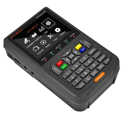 GTMEDIA V8 Finder 2 Satellite Finder Digital FTA DVB-S/S2/S2X Signal Measuring Meter Detector Receiver - Black