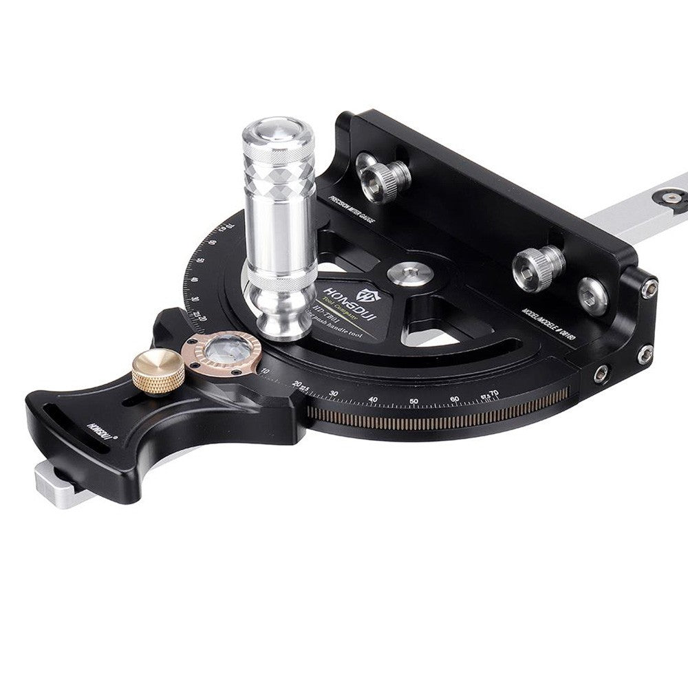 HONGDUI HD-TB01 Precision Miter Gauge, 0-70 Degree Woodworking Table Saw Push Handle Angle Ruler