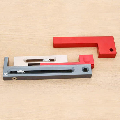 HONGDUI JF15 Kerfmaker Table Saw Slot Regulator, Mortise Tenon Tool Woodworking Movable Measuring Block - Large