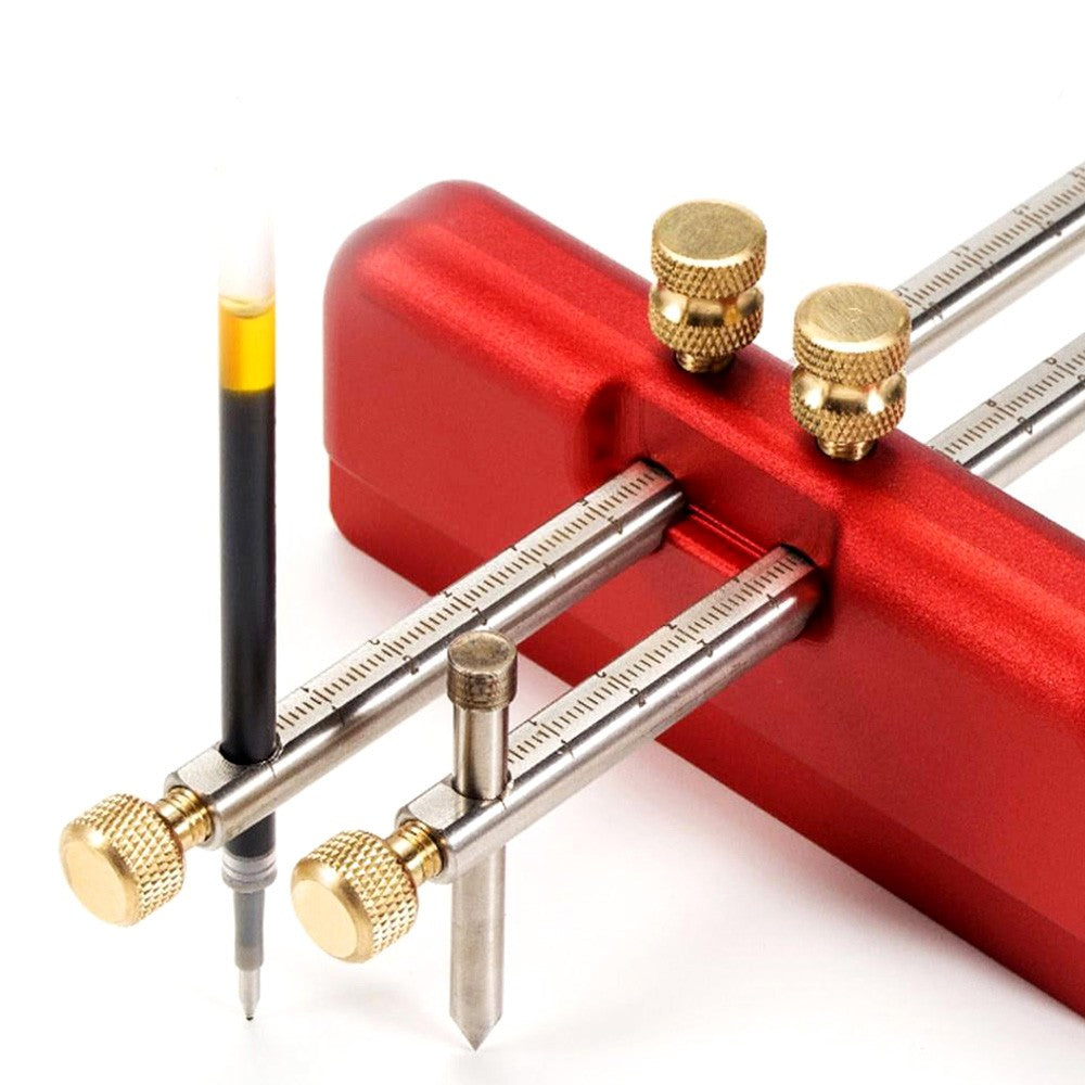 HONGDUI SG01 Woodworking Double Rod Scraper, Mortise Gauge, Aluminum Alloy