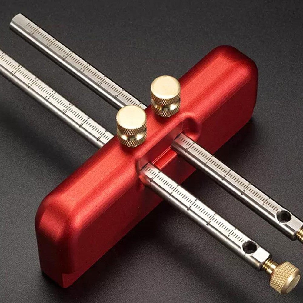 HONGDUI SG01 Woodworking Double Rod Scraper, Mortise Gauge, Aluminum Alloy