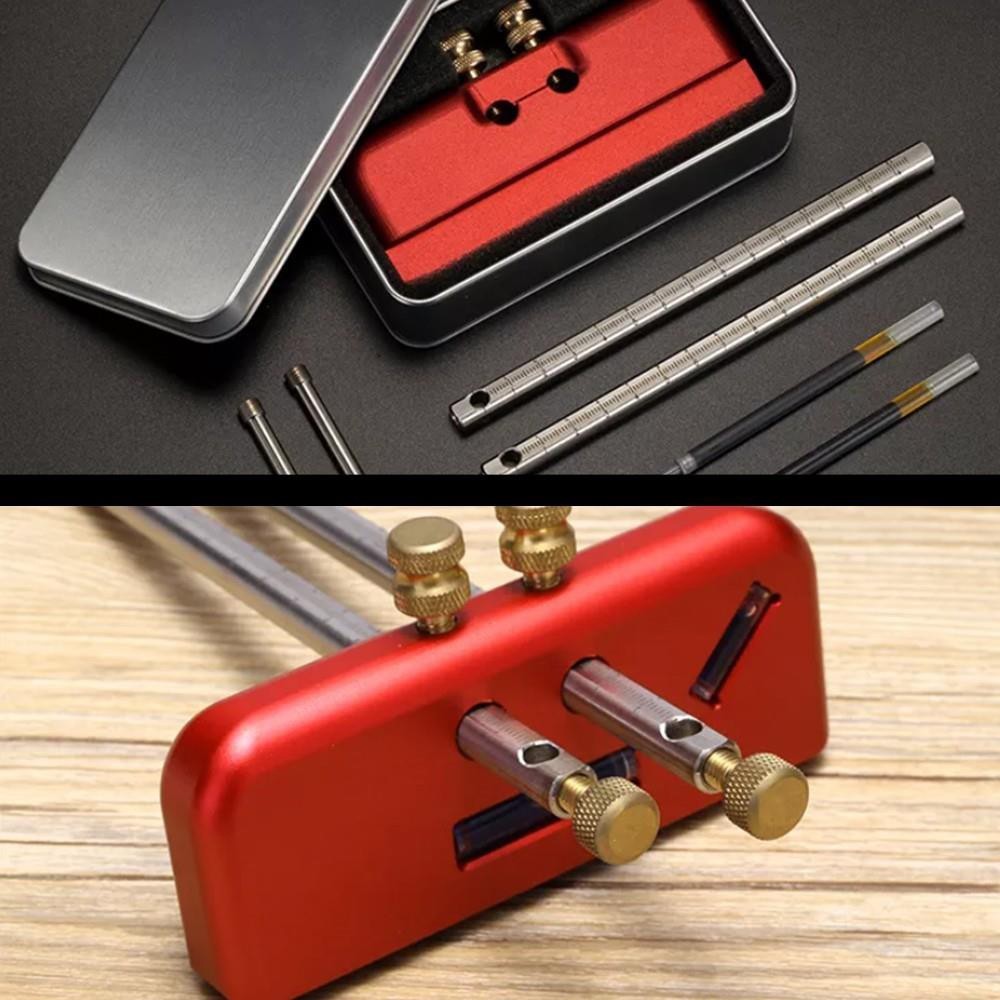 HONGDUI SG01 Woodworking Double Rod Scraper, Mortise Gauge, Aluminum Alloy