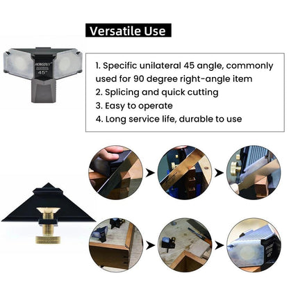 HONGDUI YW09-45 Woodworking 45 Degrees Miter Cut Dovetail Magnetic Saw Guide