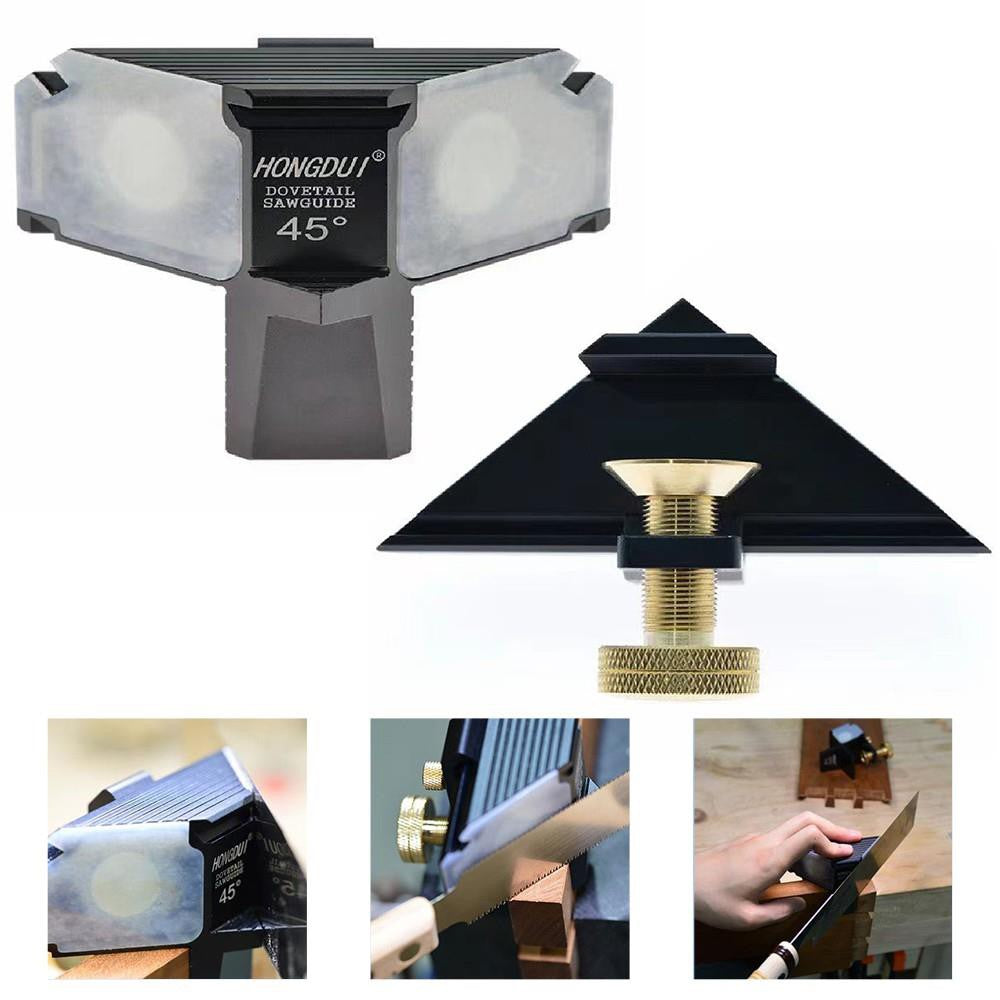 HONGDUI YW09-45 Woodworking 45 Degrees Miter Cut Dovetail Magnetic Saw Guide