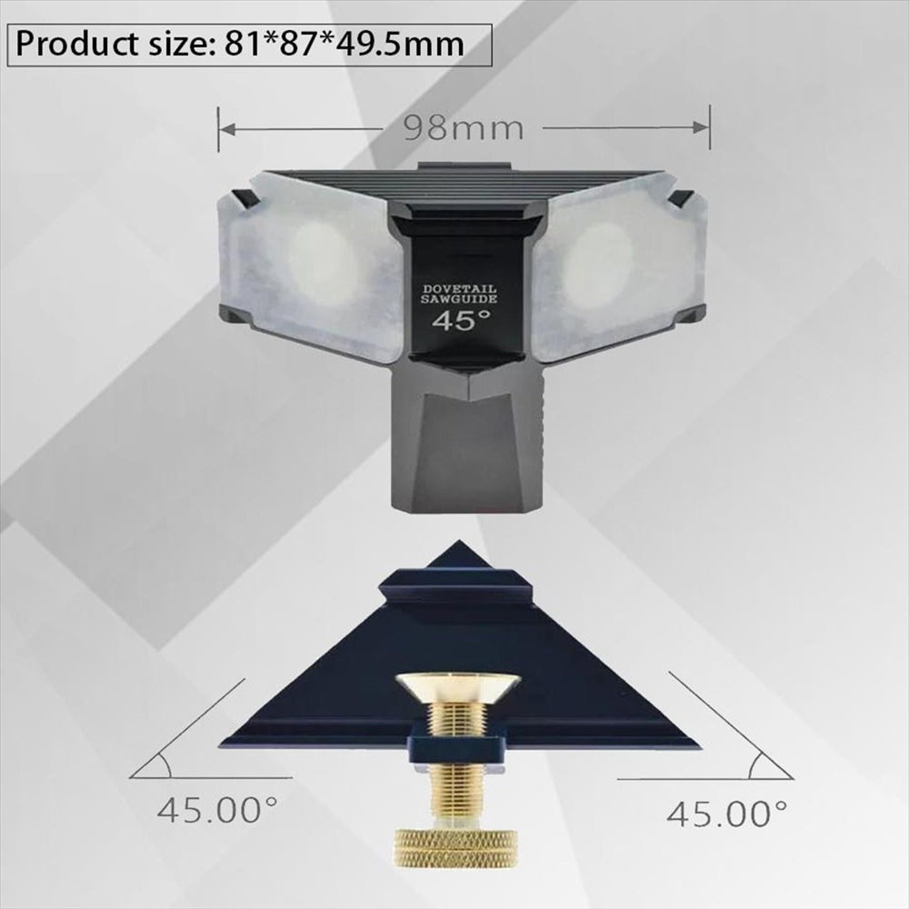 HONGDUI YW09-45 Woodworking 45 Degrees Miter Cut Dovetail Magnetic Saw Guide