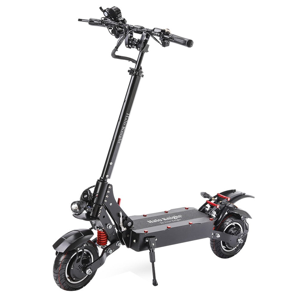 Halo Knight T108 Electric Scooter 10 inch Road Tire Dual 1000W Motor 65km/h Max Speed 52V 28.8Ah Battery 60km Max Range 150kg max load Hydraulic Brake IPX4 Waterproof - Black