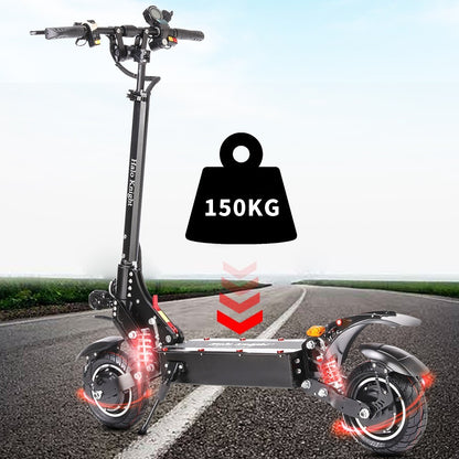 Halo Knight T108 Electric Scooter 10 inch Road Tire Dual 1000W Motor 65km/h Max Speed 52V 28.8Ah Battery 60km Max Range 150kg max load Hydraulic Brake IPX4 Waterproof - Black