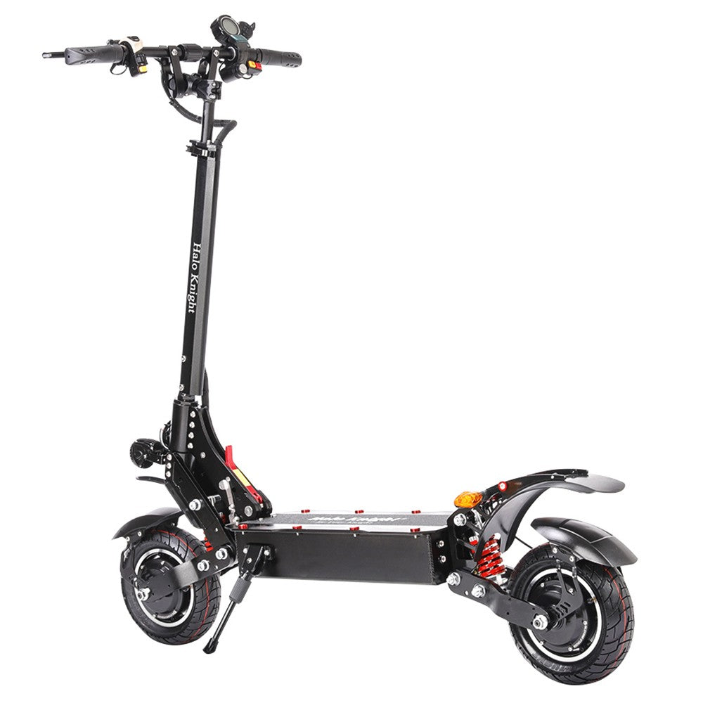 Halo Knight T108 Electric Scooter 10 inch Road Tire Dual 1000W Motor 65km/h Max Speed 52V 28.8Ah Battery 60km Max Range 150kg max load Hydraulic Brake IPX4 Waterproof - Black