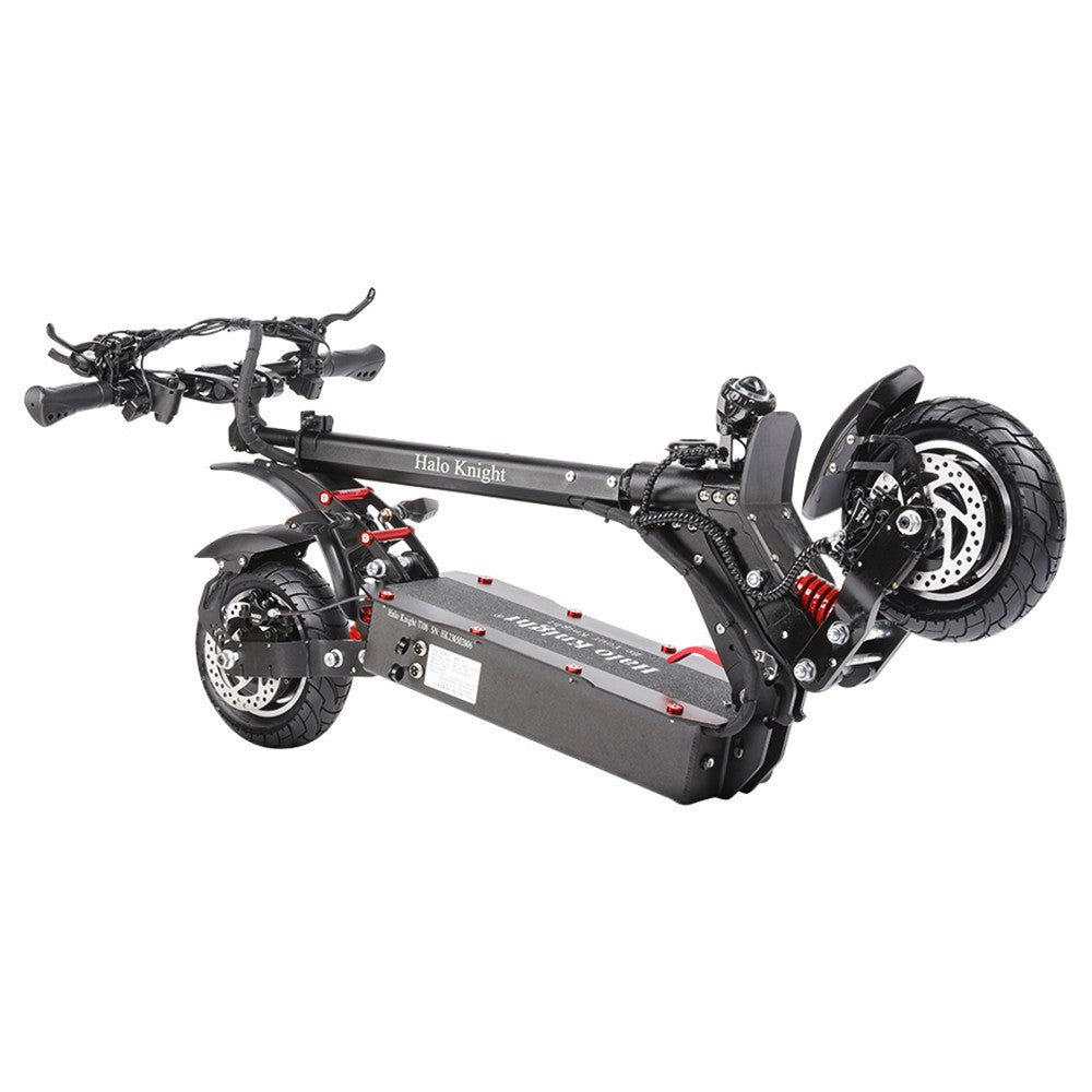 Halo Knight T108 Electric Scooter 10 inch Road Tire Dual 1000W Motor 65km/h Max Speed 52V 28.8Ah Battery 60km Max Range 150kg max load Hydraulic Brake IPX4 Waterproof - Black