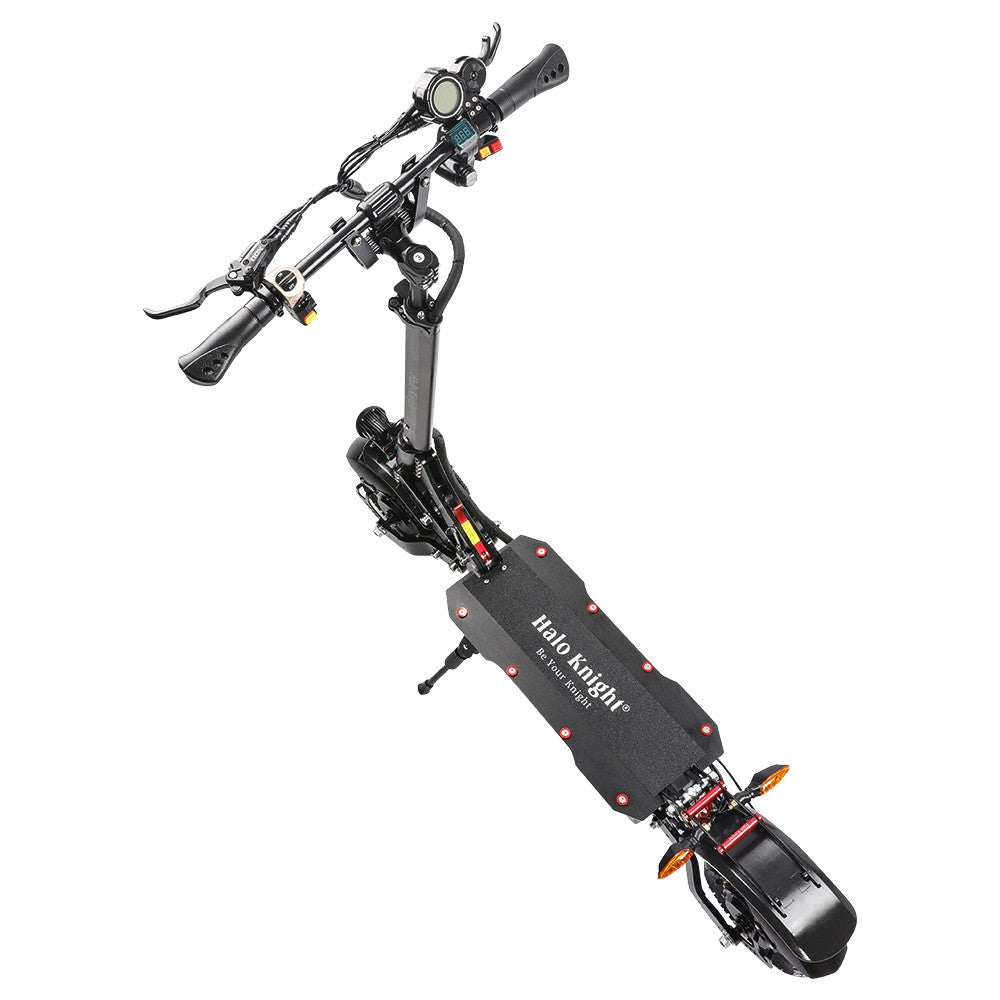 Halo Knight T108 Electric Scooter 10 inch Road Tire Dual 1000W Motor 65km/h Max Speed 52V 28.8Ah Battery 60km Max Range 150kg max load Hydraulic Brake IPX4 Waterproof - Black