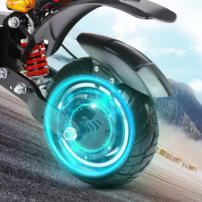 Halo Knight T108 Electric Scooter 10 inch Road Tire Dual 1000W Motor 65km/h Max Speed 52V 28.8Ah Battery 60km Max Range 150kg max load Hydraulic Brake IPX4 Waterproof - Black