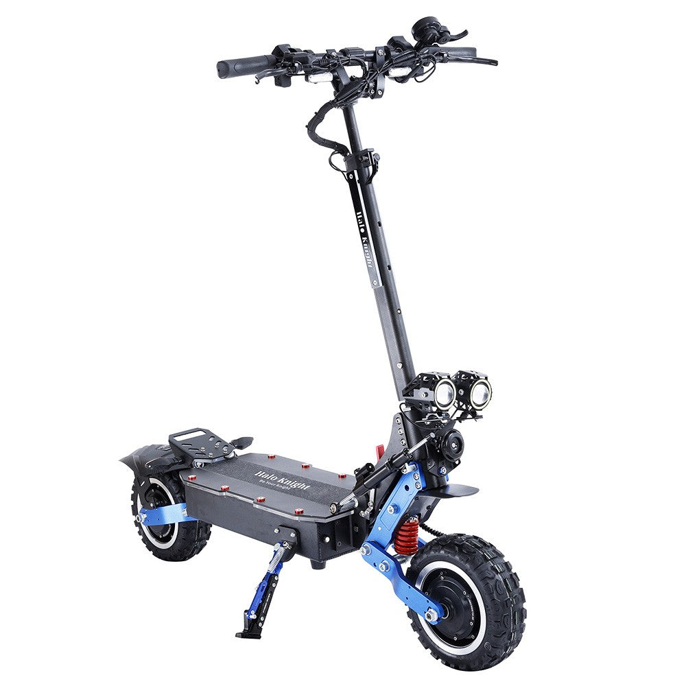 Halo Knight T108 Pro Electric Scooter 11&#39;&#39; Off-Road Tire 3000W*2 Motors 95Km/h Max Speed 60V 38.4Ah Battery 80KM Range 200KG Max load Front &amp; Rear Turn Signal IPX4 Waterproof Dual Hydraulic Brakes Electric Brake - Black