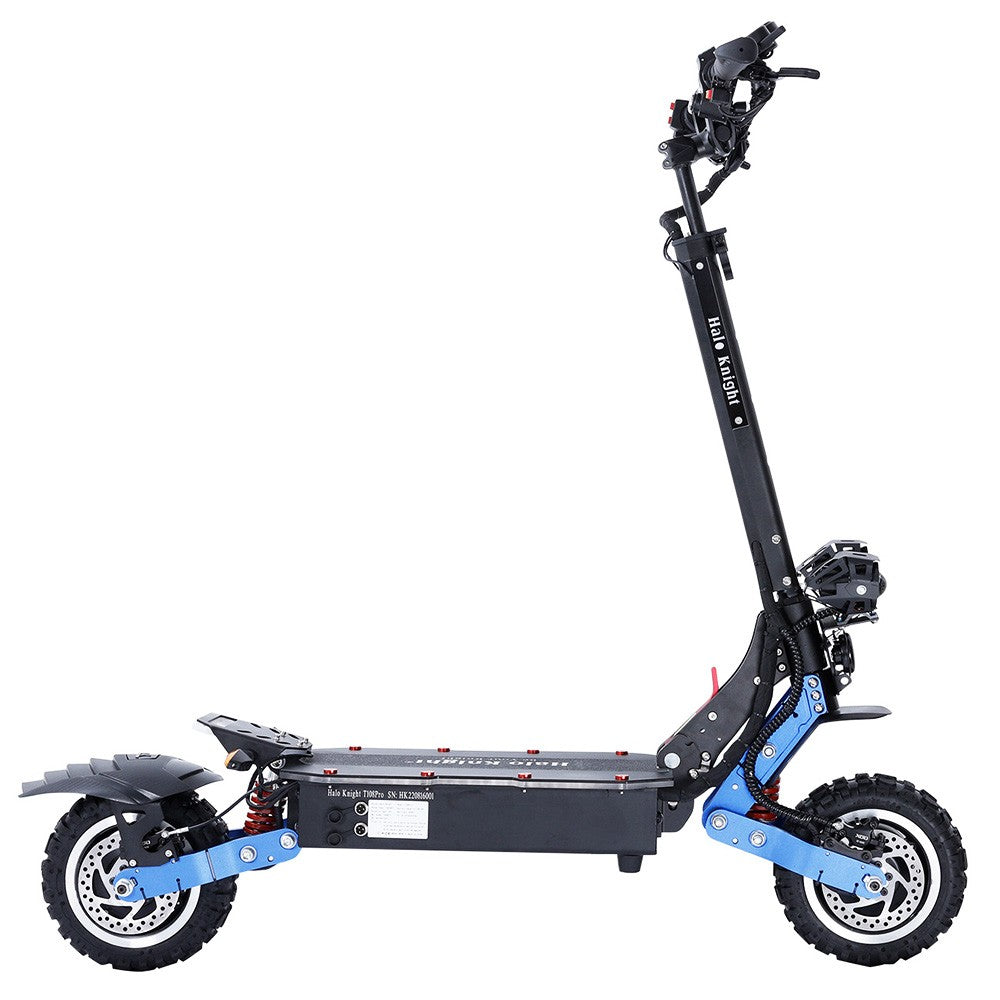 Halo Knight T108 Pro Electric Scooter 11&#39;&#39; Off-Road Tire 3000W*2 Motors 95Km/h Max Speed 60V 38.4Ah Battery 80KM Range 200KG Max load Front &amp; Rear Turn Signal IPX4 Waterproof Dual Hydraulic Brakes Electric Brake - Black