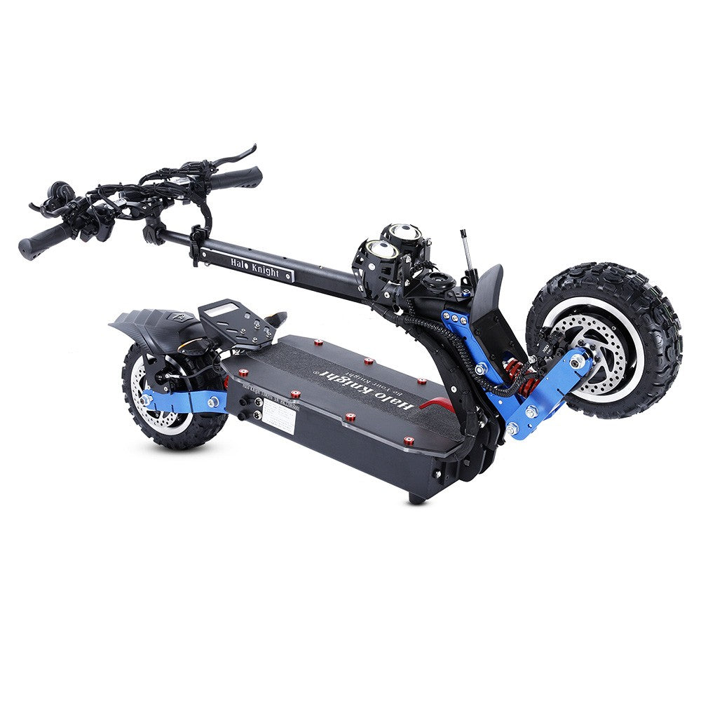 Halo Knight T108 Pro Electric Scooter 11&#39;&#39; Off-Road Tire 3000W*2 Motors 95Km/h Max Speed 60V 38.4Ah Battery 80KM Range 200KG Max load Front &amp; Rear Turn Signal IPX4 Waterproof Dual Hydraulic Brakes Electric Brake - Black