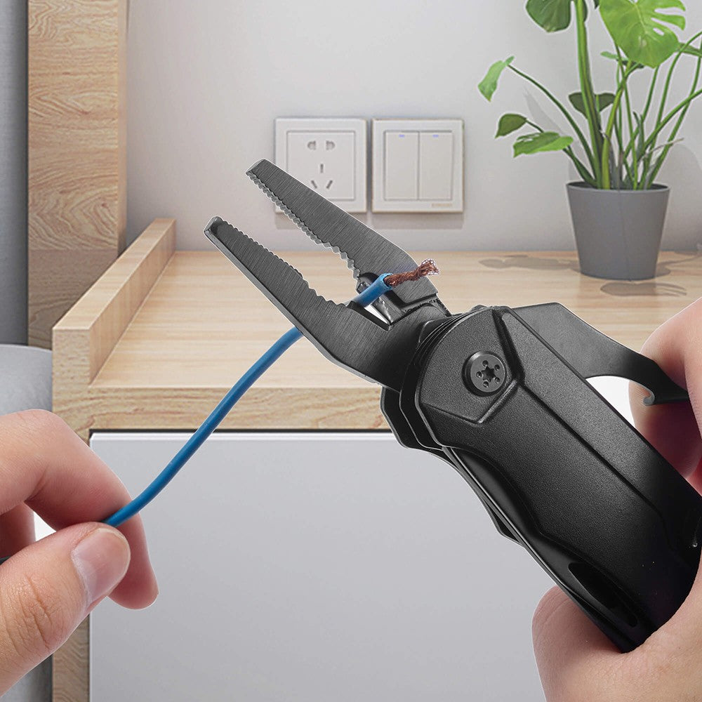 Hanboost M2 19 In 1 Multitool Wrench, Multipurpose Camping Gear, Pocket Size EDC Gadget, Adjustable Wrench with Pliers, Wire Cutter, Cutting Saw, Bottle Opener for Maintenance, Camping and DIY, Gift