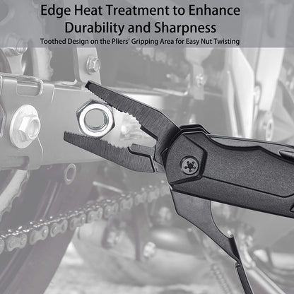 Hanboost M2 19 In 1 Multitool Wrench, Multipurpose Camping Gear, Pocket Size EDC Gadget, Adjustable Wrench with Pliers, Wire Cutter, Cutting Saw, Bottle Opener for Maintenance, Camping and DIY, Gift