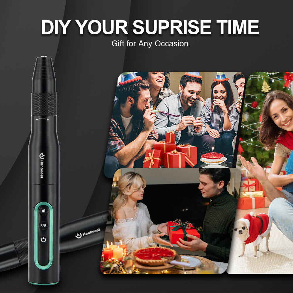 Hanboost S2 Electric Rotary Tool Kits with 54pcs Accessories, 6 Speed Adjustment, 30000RPM Motor, Low Noise, for Light DIY Projects and Precision Work