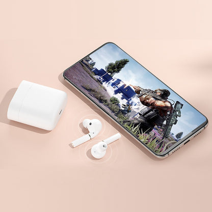 Haylou T19 TWS Bluetooth Earphones Smart Noise Cancelling Wireless Charging Earphones  Qualcomm 3020 chips- White