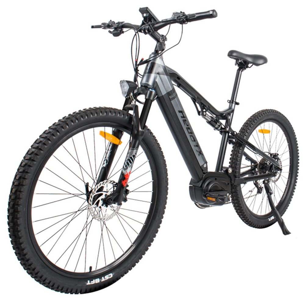 Heda TX TX11 Electric Bike, 500W Mid Motor, 48V 15Ah LG Battery, 27.5x2.4 inch Tire, 45km/h Max Speed, 80km Max Range, Hydraulic Disc Brake, Shimano 9-speed - Black Grey