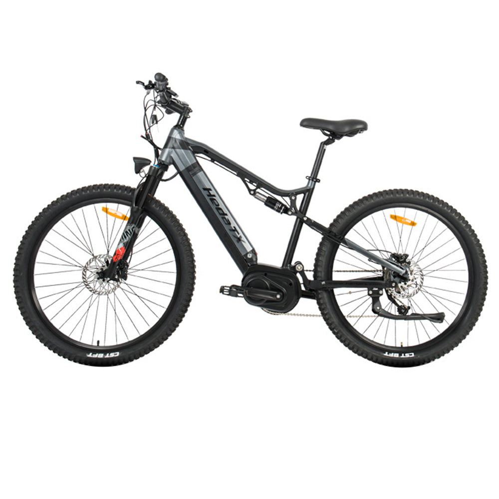 Heda TX TX11 Electric Bike, 500W Mid Motor, 48V 15Ah LG Battery, 27.5x2.4 inch Tire, 45km/h Max Speed, 80km Max Range, Hydraulic Disc Brake, Shimano 9-speed - Black Grey