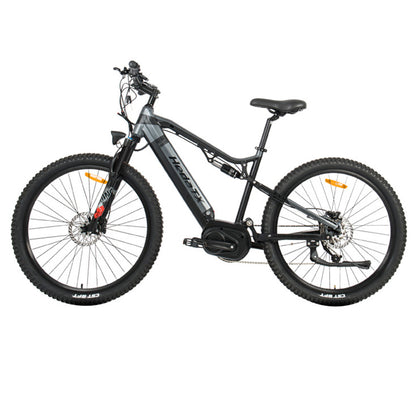 Heda TX TX11 Electric Bike, 500W Mid Motor, 48V 15Ah LG Battery, 27.5x2.4 inch Tire, 45km/h Max Speed, 80km Max Range, Hydraulic Disc Brake, Shimano 9-speed - Black Grey