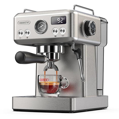 HiBREW H10A Semi Automatic Espresso Coffee Machine, 20Bar, Cold/Hot Coffee Maker - Silver